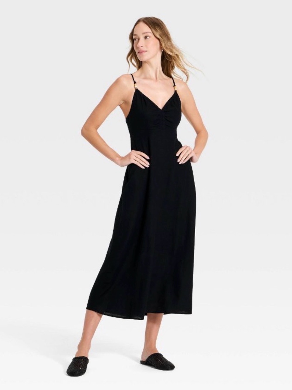 Women’s Beaded Maxi Sundress- Universal Thread Black